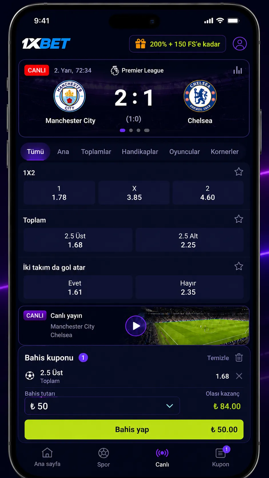 1xBet app canlı bahis ve espor mobil Türkiye 1XZone